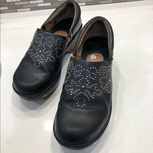 ARIAT Strathmore Black Studded Leather Mules